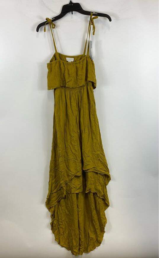 NWT Tamara Catz Womens Green Sleeveless Asymmetrical Hem Maxi Dress Size Small image number 1