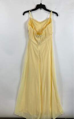 NWT Eva Mendes Womens Yellow Bridal Collection Sleeveless Long Maxi Dress Size 6 alternative image