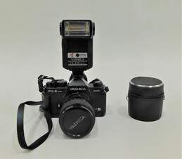 VNTG Yashica Brand FX-3 Super 2000 Model Film Camera w/ Flash and Extra Lens
