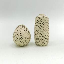 Anthropologie Polka Dot Bud Vases Black/White  (2)