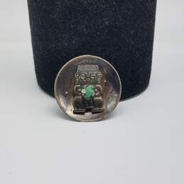 900/925 Sterling Turquoise Inlay & Green Gemstone Jewelry Bundle 2pcs 12.3g alternative image