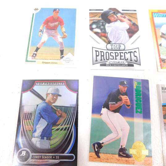 8 HOF/Star Rookie Baseball Cards ARod Seager Chipper Johnson+ image number 2