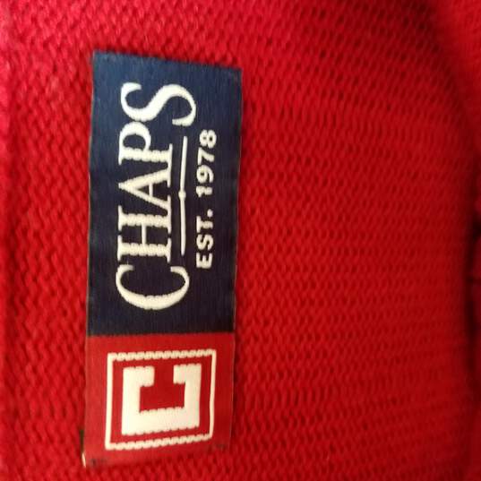 Chaps Men Red Knit Sweater L image number 3