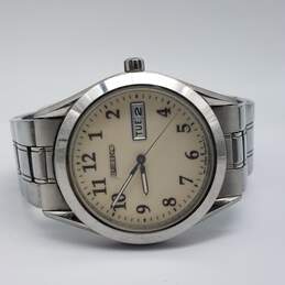Men's Seiko Classic Cream Dial Stainless Steel Watch alternative image