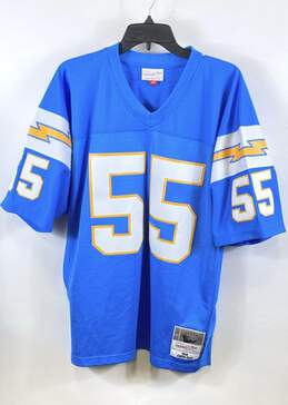 Mitchell & Ness Men Blue NFL San Diego Chargers Junior Seau #55 Jersey L