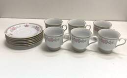 International Porcelain Kensington China Gardena Tea Cups /Saucers 6Pc Set