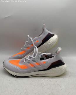 Adidas Ultra Boost Mens Gray Orange Sneakers Size 14