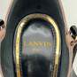 Lanvin Paris Womens Black Embellished Wedge Strappy Sandals Size EUR 37.5 w/ COA image number 8