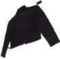 Womens Black Long Sleeve Collared Open Front Cropped Cardigan Size Small image number 6