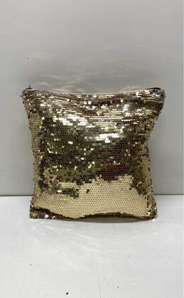 BCBGeneration Gold Sequin Clutch Zip Bag alternative image