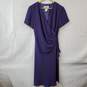 Sheri Martin New York Short Sleeve Dark Purple Midi Dress Women's 10 image number 1