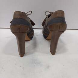 Juicy Couture Fredo Taupe Leather Heels Size 10M IOB alternative image