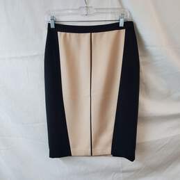 Ann Taylor Colorblock Black & Beige Pencil Skirt Size 6