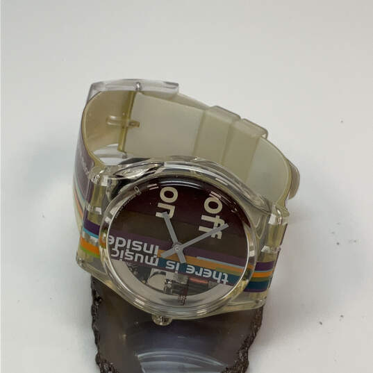 Designer Swatch Musicall Jingleme SLK118 Water Resistant Analog Wristwatch image number 1