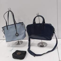 Bundle Of 3 Assorted Michael Kors Bags Light Blue/Dark Blue/Black