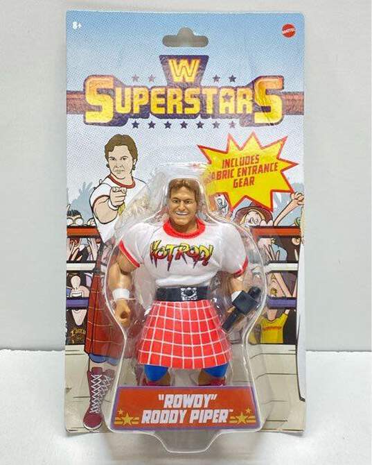 Mattel WWE Superstars "Rowdy" Roddy Piper Action Figure Series 7 Factory Sealed image number 1