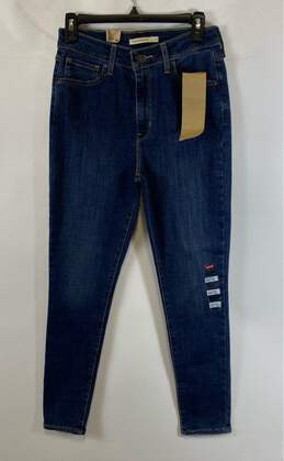 NWT Levi's Womens 721 Blue Medium Wash High Rise Denim Skinny Jeans Size 29 alternative image