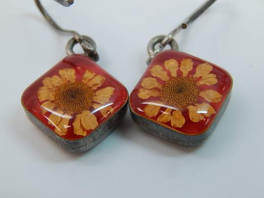 925 Flower Artisan Jewelry Lot 23.4g image number 7