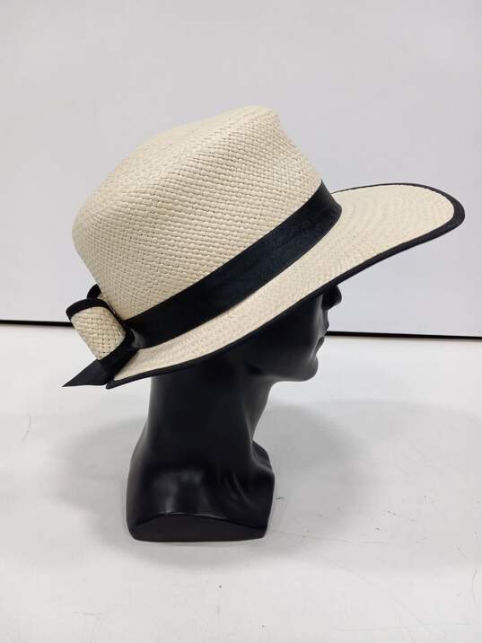 Barranco Women's Panama Hat W/ Bow Sz S image number 4