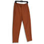 Womens Brown Flat Front Zipper Pocket Skinny Leg Ankle Pants Size 8/T image number 1