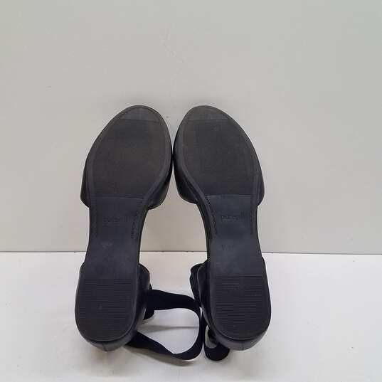 PureJill Leather Ankle Strap Flats Black 6 image number 5