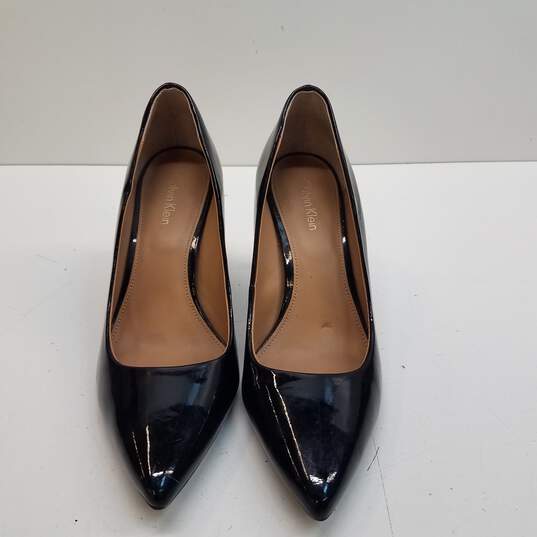 Calvin Klein Patent Gayle Pump Heels Black 6 image number 6