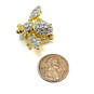 Designer Joan Rivers Gold-Tone Rhinestone Bee Fashionable Pin Brooch image number 2