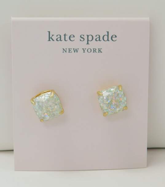 Designer Kate Spade & J. Crew Gold Tone Stud & Hoop Earrings With Tags 27.5g image number 2
