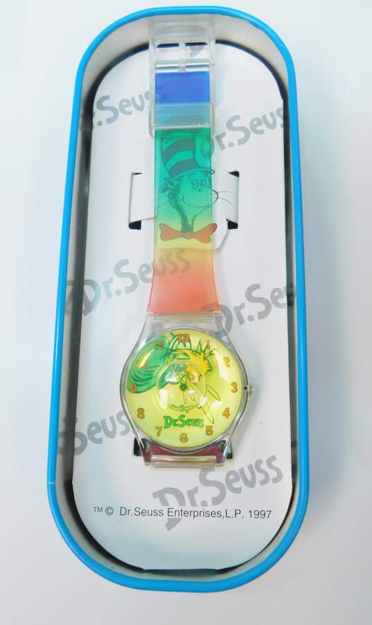 Vintage 1997 Authentic Dr. Seuss Tick Tocking Time Tickers Watch 95.3g image number 2
