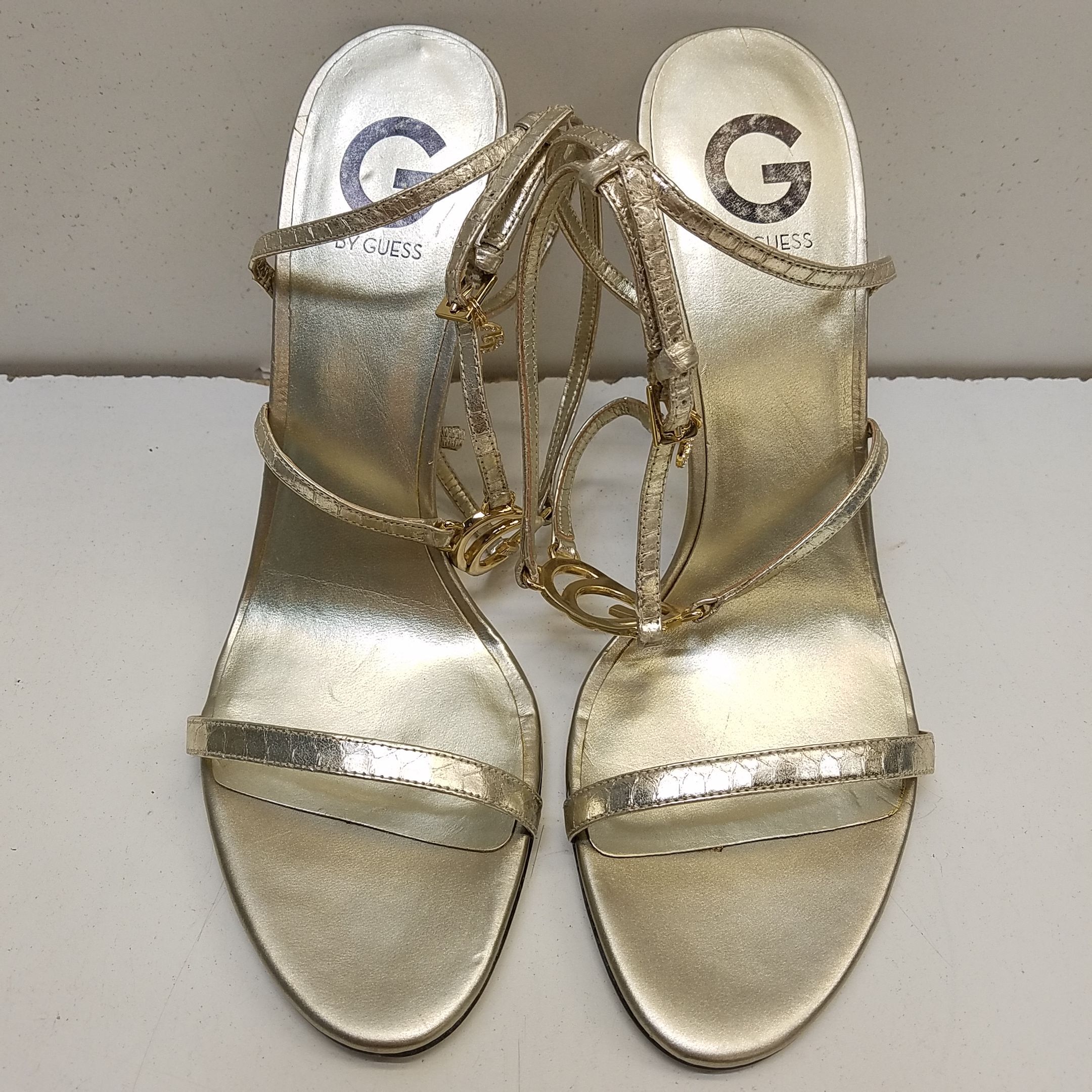 Leather heels GUESS Gold size 38 EU in Leather - 10248163