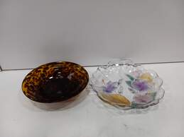 Pair Of Decorative Glass Plates