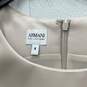 Armani Collezioni Womens Beige Sleeveless Back Zip Sheath Dress Size 8 With COA image number 3