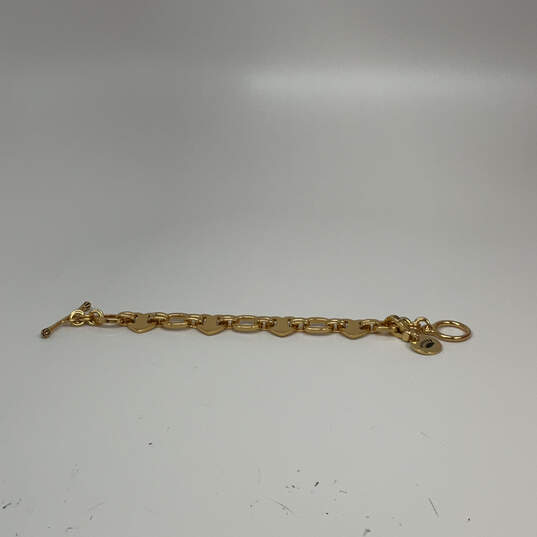 Designer Juicy Couture Gold-Tone Toggle Clasp Linked Chain Bracelet w/ Box image number 2