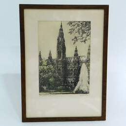 ATQ Rathaus Pencil Signed Framed Etching Prints Art Pieces alternative image