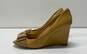 Tory Burch Yellow Patent Leather Women Peep Toe 6.5 image number 1