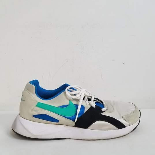 beweging Beperken Kabelbaan Buy the Nike Pantheos White, Kinetic Green, Blue Retro 916776-101 Size 10.5  | GoodwillFinds