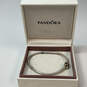 Designer Pandora 925 ALE Sterling Silver Barrel Clasp Charm Bracelet w/ Box image number 1