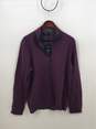 Bugatchi Women's Purple Half Zip Sweater Size M image number 1