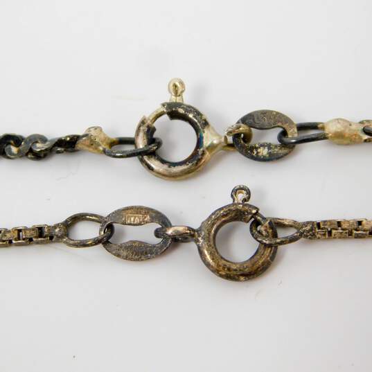Artisan 925 & Vermeil Twisted Serpentine Box & Herringbone Chain Bracelets image number 3
