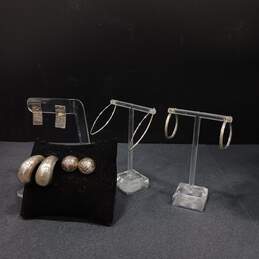 Set Of 5 Sterling Silver Earrings
