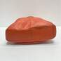 Emma Fox Orange Leather Top Zip Hobo Tote Bag image number 7