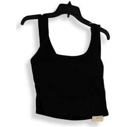NWT Fabletics Womens Black Sleeveless Scoop Neck Pullover Tank Top Size Large