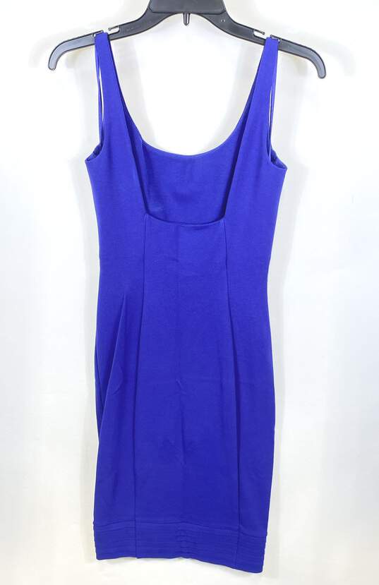 Diane Von Furstenberg Women Blue Sleeveless Mini Dress Sz 0 image number 2