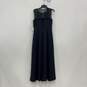 NWT Kay Unger Womens Navy Blue Sleeveless Round Neck Ruffle Maxi Dress Size 8 image number 2