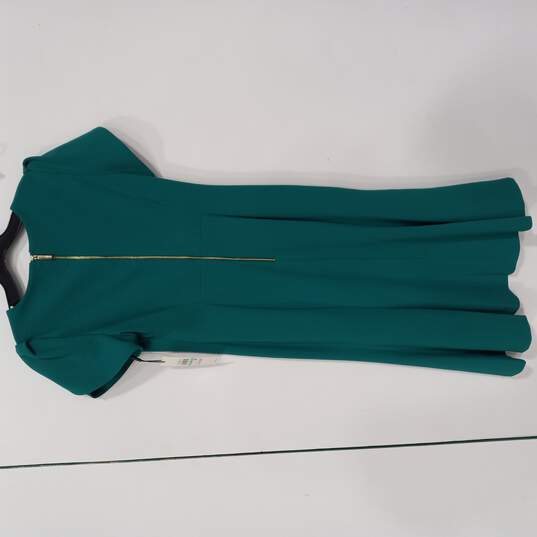 Calvin Klein Teal Fit & Flare Dress Women's Size 8 NWT image number 2