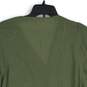 Nanette Lepore Womens Green V-Neck Long Sleeve Tunic Blouse Top Size Large image number 4