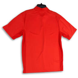 Mens Red Spread Collar Short Sleeve Golf Polo Shirt Size Medium alternative image