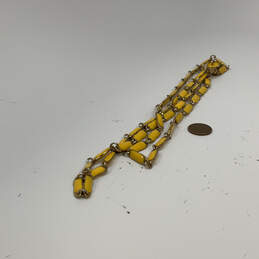 Designer J. Crew Gold-Tone Yellow Enamel Lobster Clasp Link Chain Necklace alternative image
