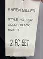 Karen Miller New York Women's Mother Of The Bride Black Dress & Jacket Sz 14 NWT image number 6