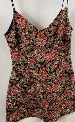 NWT Mestiza Womens Multicolor Floral Spaghetti Strap Embroidery Mini Dress Sz 6 alternative image